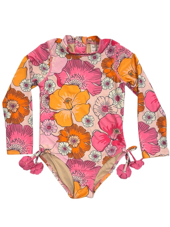 Shade Critters Other - Shade Critters Girls Long-Sleeve Floral One-Piece Swimsuit - Kids' Size 5T